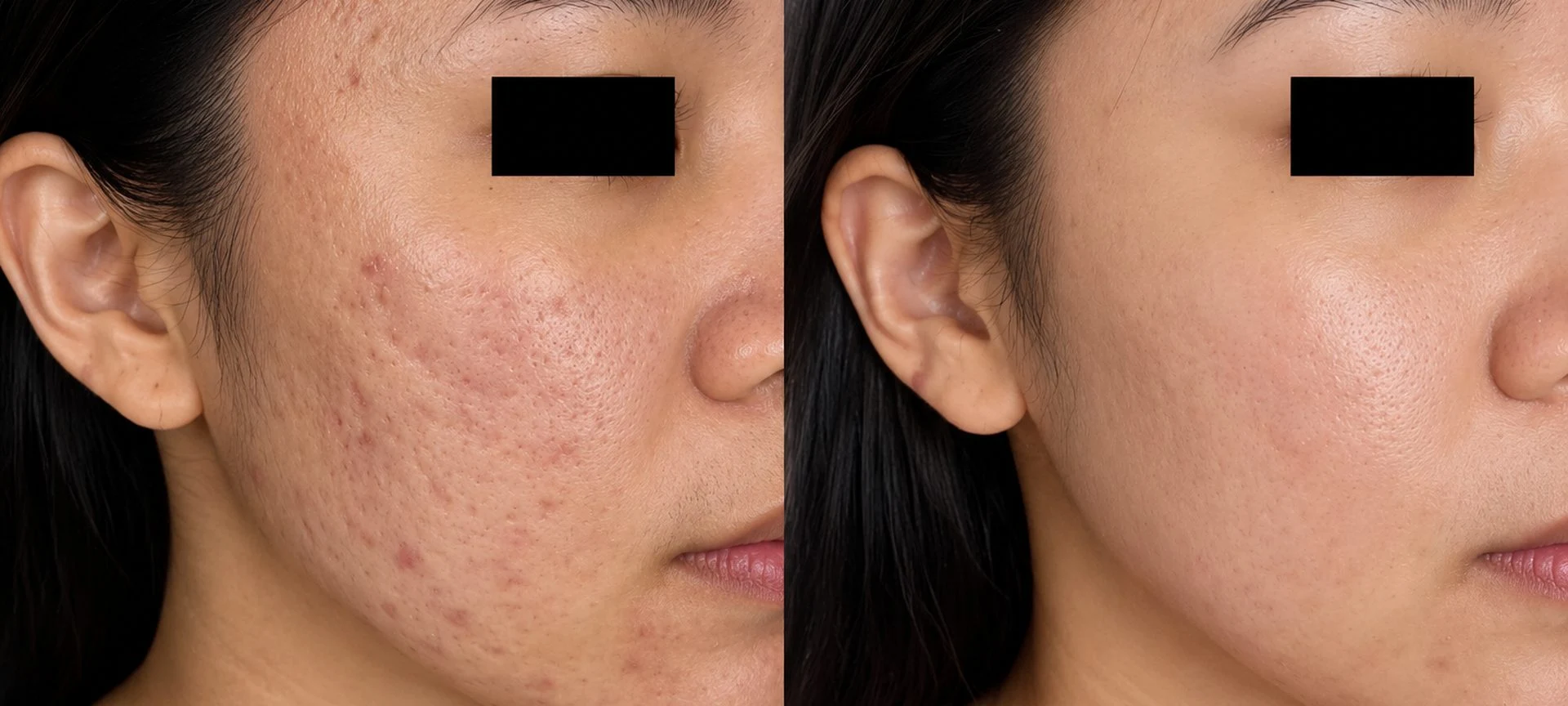 ภาพก่อน-หลังรักษาหลุมสิว เคส 02 · Mixed acne scar (rolling + ice pick) · หญิง · 30 ปี · 4 session · ห่างกันทุก 6 สัปดาห์ — Clarity Clinic